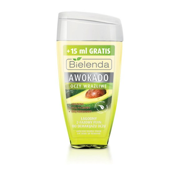 Bielenda Bouquet Nature Awokado Łagodny 2-Fazowy Płyn do Demakijażu Oczu 140ML
