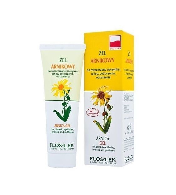 ŻEL ARNIKOWY NA ROZSZERZONE NACZYNKA, SIŃCE, POTŁUCZENIA, OBRZMIENIA  50 ml   VEGAN