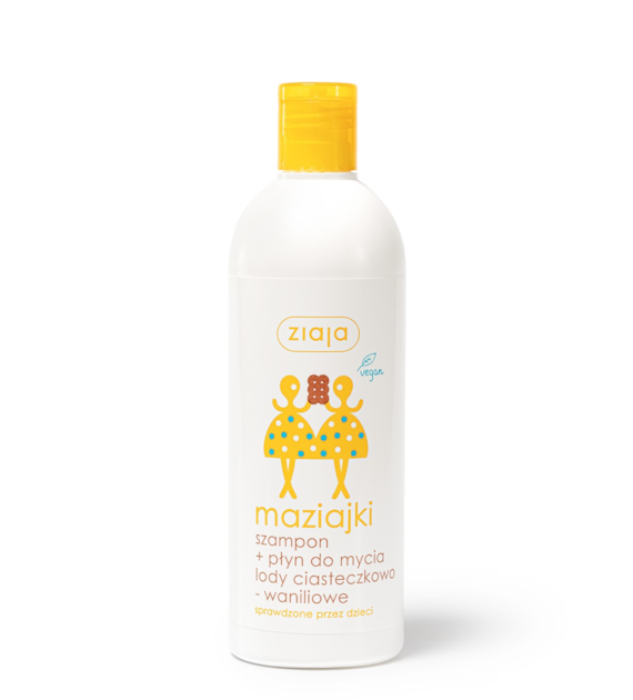 MAZIAJKI SZAMPON+PŁYN DO MYCIA LODY CIASTECZKOWO-WANILIOWE 400 ml