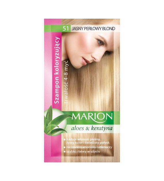 MARION szampon koloryzujący w saszetce JASNY PERŁOWY BLOND nr 51  /40ml.