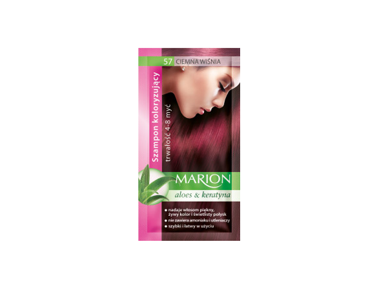 MARION szampon koloryzujący w saszetce CIEMNA WIŚNIA nr 57  /40ml.