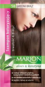 MARION szampon koloryzujący w saszetce ŚREDNI BRĄZ nr 58  /40ml.