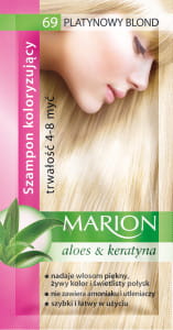 MARION szampon koloryzujący w saszetce PLATYNOWY BLOND nr 69  /40ml.