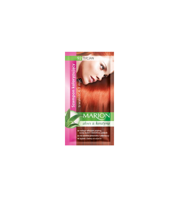 MARION szampon koloryzujący w saszetce TYCJAN nr 92  /40ml.