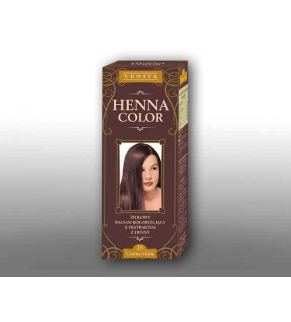 HENNA COLOR - ziołowy balsam koloryzujący CZARNA WIŚNIA 18