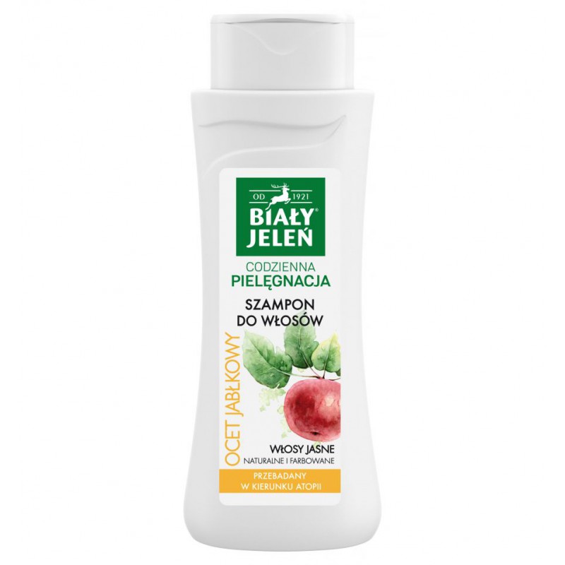 BIAŁY JELEŃ - szampon do włosów OCET JABŁKOWY  /300 ml.