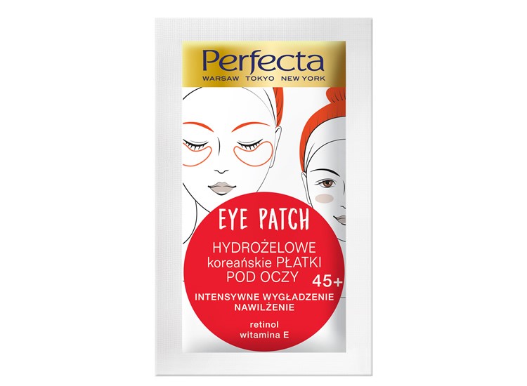 PERFECTA EYE PATCH 45+ HYDROŻELOWE PŁATKI POD OCZY INTENSYWNE WYGŁADZENIE,NAWILŻENIE 1 SZT