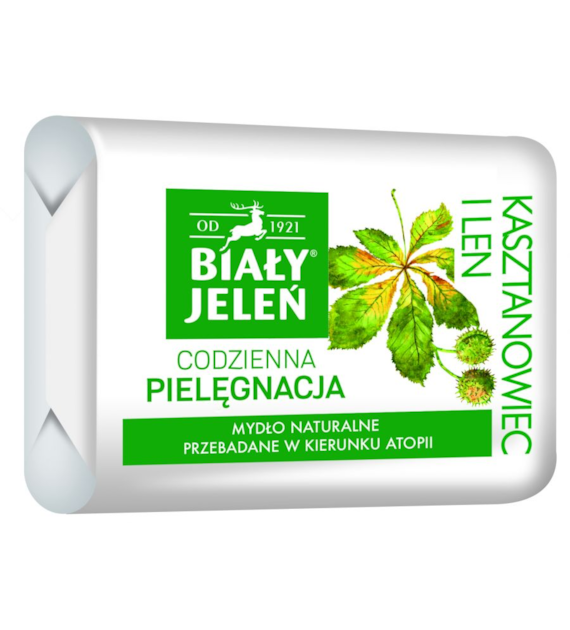 Mydło naturalne kasztanowiec i len BIAŁY JELEŃ 100 g