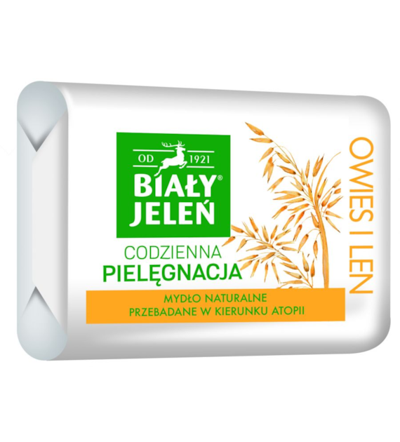 Mydło naturalne owies i len BIAŁY JELEŃ 100 g
