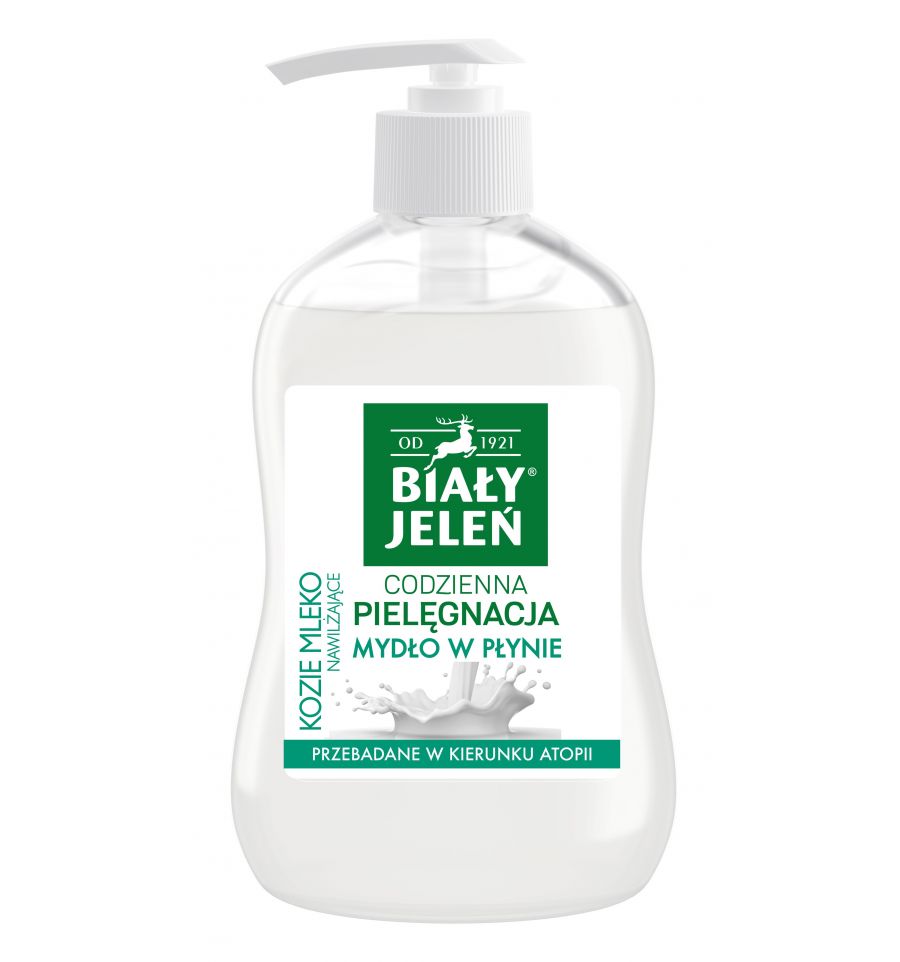 BIAŁY JELEŃ - mydło w płynie kozie mleko / odżywia i  nawilża     /300ml