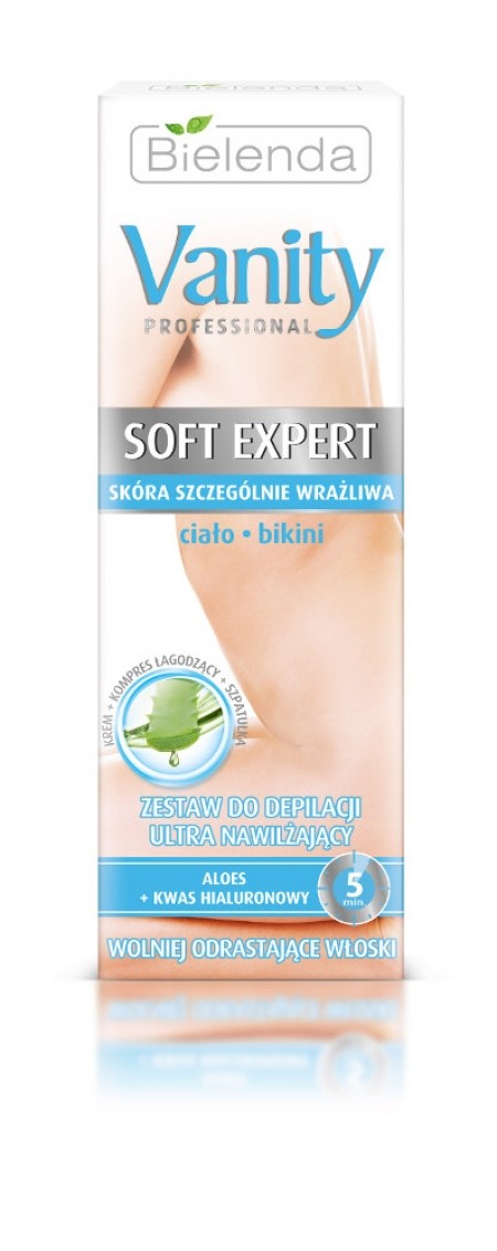 BIELENDA - VANITY SOFT EXPERT Zestaw do depilacji ULTRA NAWILŻAJĄCY ciało, bikini krem    100 ml