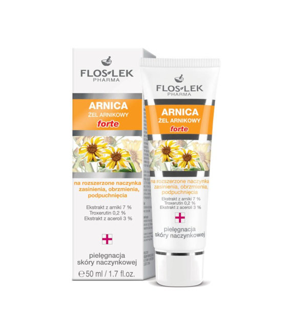 ARNICA ŻEL Z ARNIKĄ FORTE NA ROZSZERZONE NACZYNKA, ZASINIENIA, OBRZMIENIA, PODPUCHNIĘCIA  50 ml   VEGAN