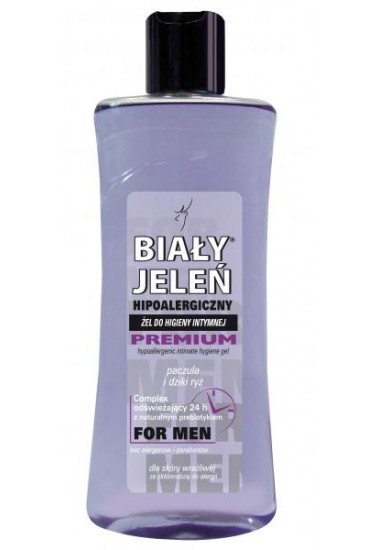 BIAŁY JELEŃ - żel do higieny intymnej dla mężczyzn- Paczula i dziki ryż 265 ml.