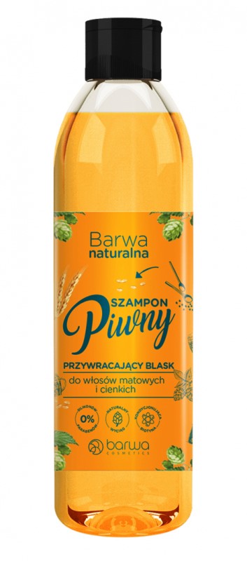 BARWA Naturalna Szampon do włosów Piwny przywracający blask - włosy cienkie i matowe 300ml