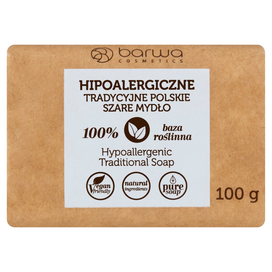 BARWA Hipoalergiczna Szare Mydło tradycyjne polskie w kostce 100g
