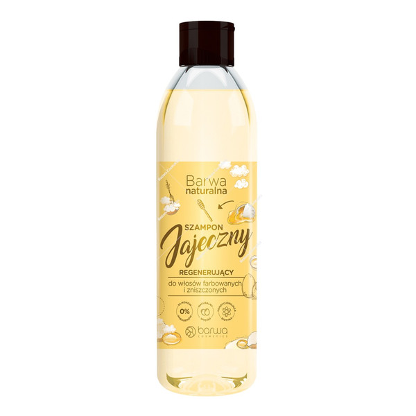 BARWA Naturalna Szampon do włosów Jajeczny regenerujący - włosy farbowane i zniszczone 300ml