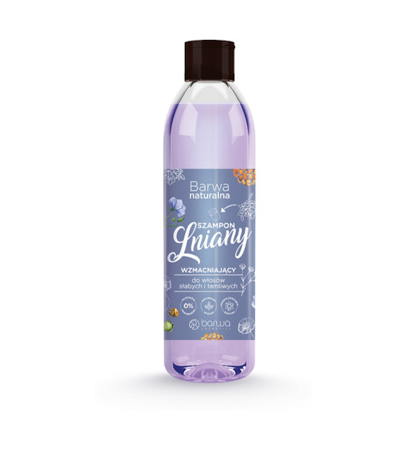 BARWA Naturalna Szampon do włosów Lniany wzmacniający - włosy słabe i łamliwe 300ml