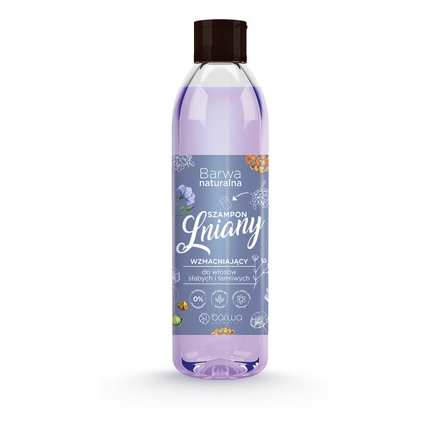 BARWA Naturalna Szampon do włosów Lniany wzmacniający - włosy słabe i łamliwe 300ml