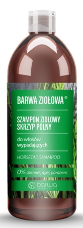 BARWA Ziołowa Szampon do włosów Skrzyp Polny - włosy wypadające 480ml