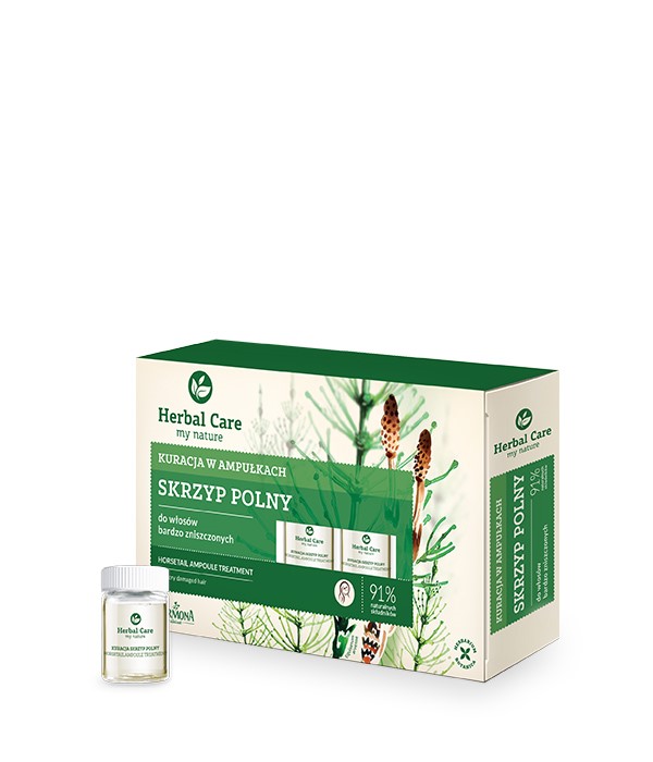 Herbal Care  Kuracja w ampułkach do włosów bardzo zniszczonych SKRZYP POLNY  5 x 5 ml (ZP)