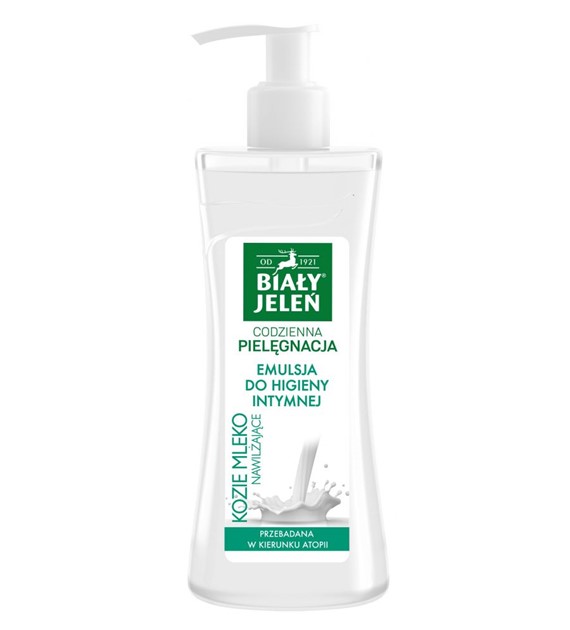 BIAŁY JELEŃ - emulsja do higieny intymnej KOZIE MLEKO nawilżająca /265 ml.