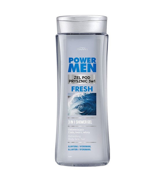 POWER MEN Żel pod prysznic 3w1 FRESH alantoina i hydromanil 300ml