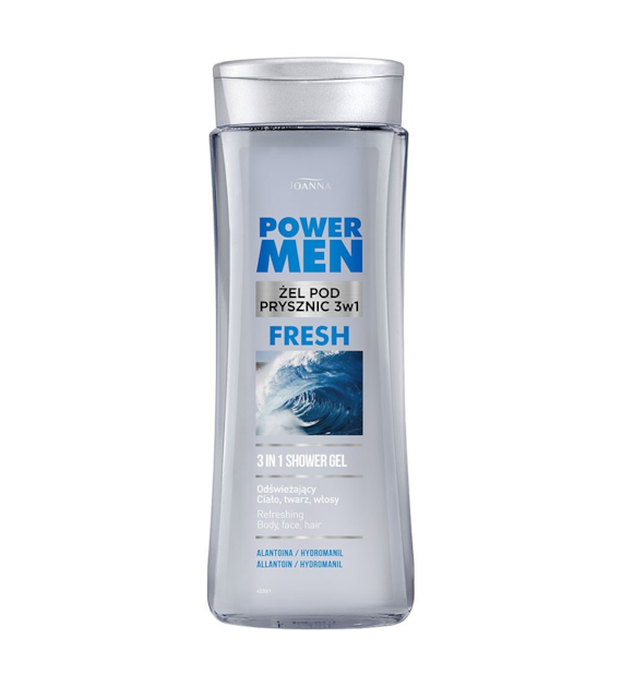 POWER MEN Żel pod prysznic 3w1 FRESH alantoina i hydromanil 300ml