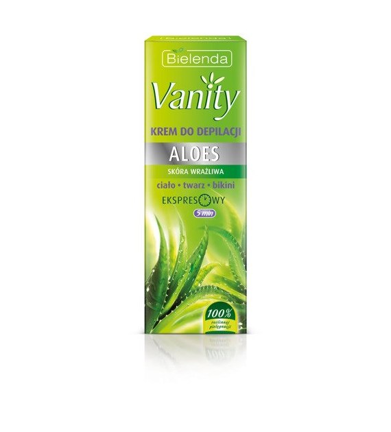 BIELENDA - VANITY Krem do depilacji ciała, twarzy i okolic bikini ALOES   100 ml