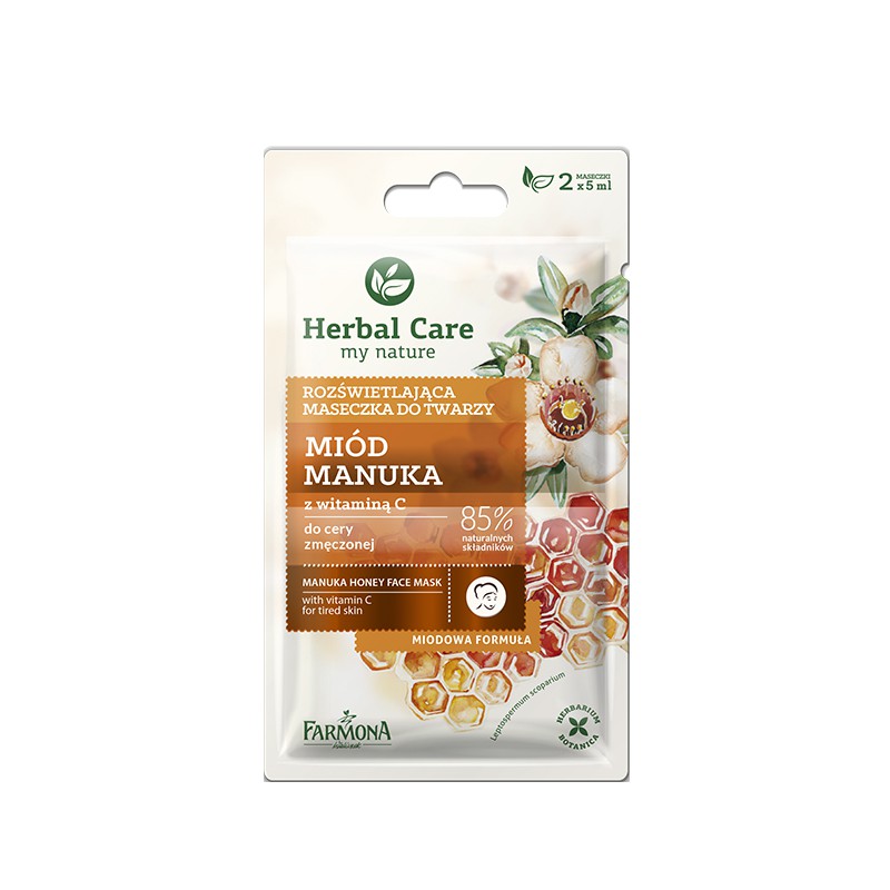 Herbal Care Maseczka rozświetlająca MIÓD MANUKA 2x5 ml