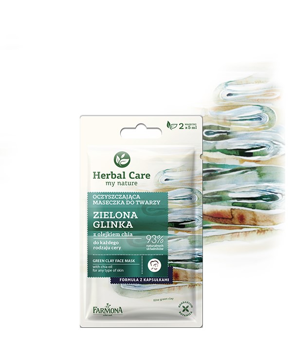 Herbal Care Maseczka oczyszczająca ZIELONA GLINKA 2x5 ml