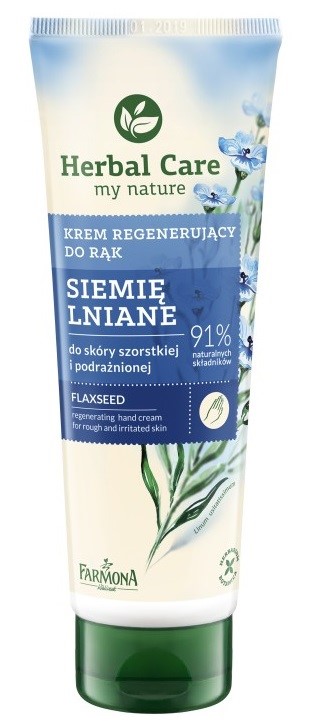 Herbal Care  Krem regenerujący do rąk SIEMIĘ LNIANE  100 ml