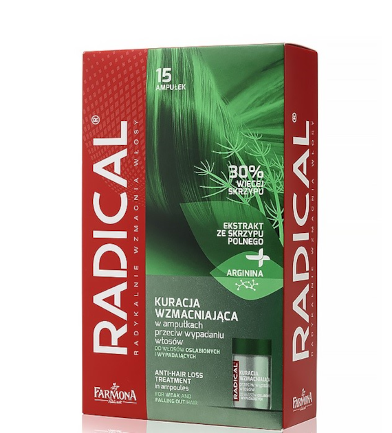Radical Kuracja wzmacniająca w ampułkach przeciw wypadaniu włosów, 15 ml x 5 ml