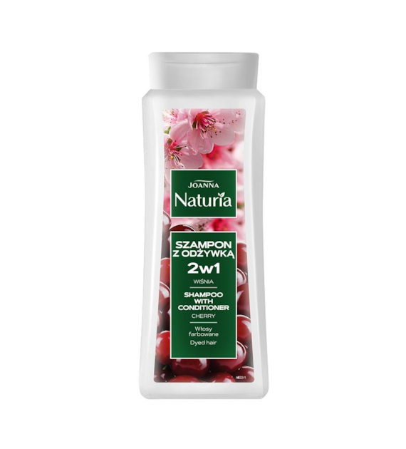 NATURIA Szampon 2w1 do włosów farbowanych z wiśnią 500ml