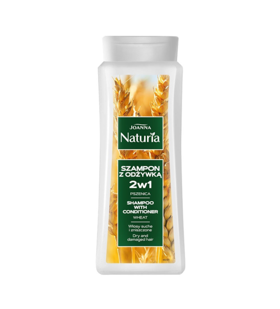 NATURIA Szampon 2w1 do włosów suchych i zniszczonych z pszenicą 500ml