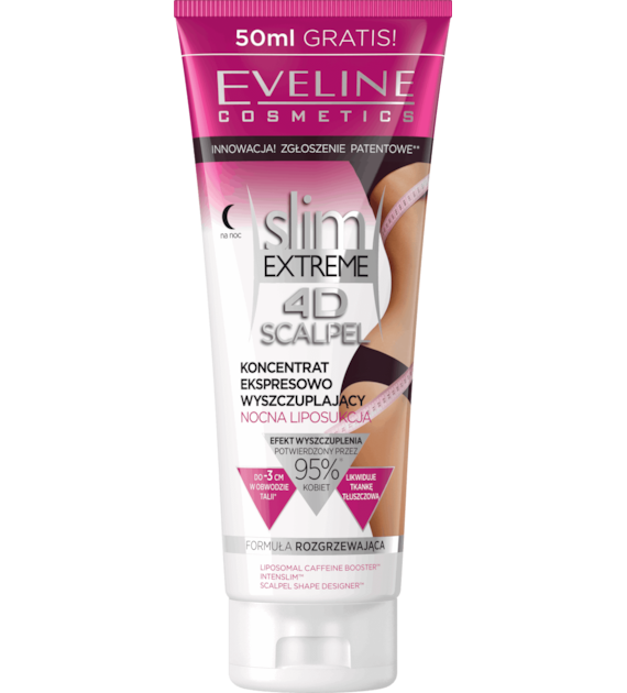 SLIM EXTREME 4D SCALPEL KONCENTRAT WYSZCZUPLAJĄCY NOCNA LIPOSUKCJA 250ML
