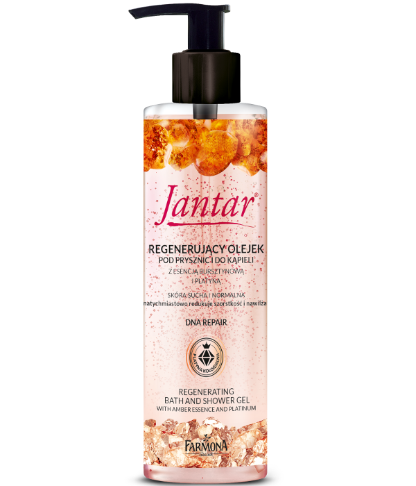 Jantar Olejek pod prysznic z platyną, 400ml