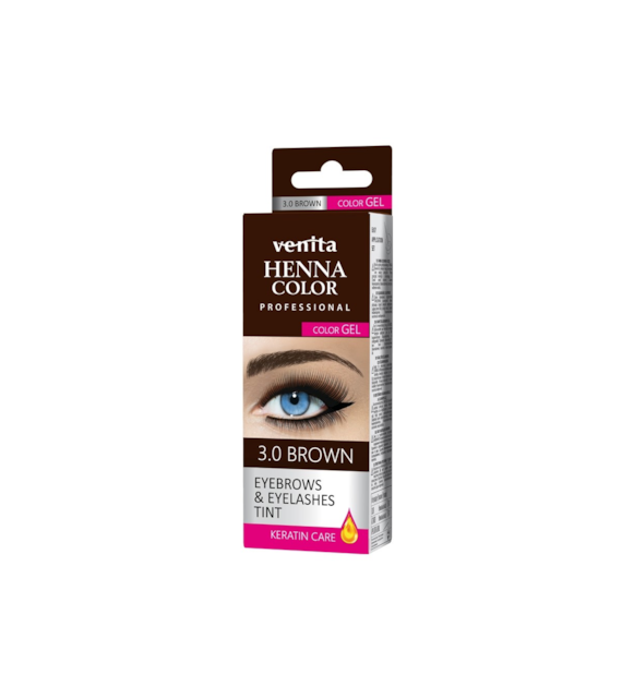 VENITA HENNA PROFESSIONAL ŻELOWA FARBA DO BRWI I RZĘS BRĄZOWA/ 15g