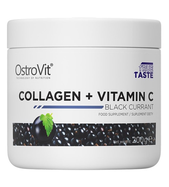 OstroVit Kolagen + Vitamin C 200 g czarna porzeczka