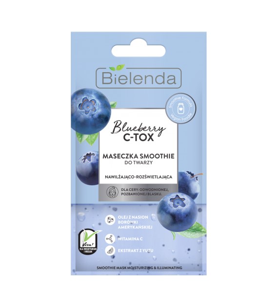 BIELENDA - BLUEBERRY C-TOX Maseczka - smoothie nawilżająco-rozświetlająca 8 g