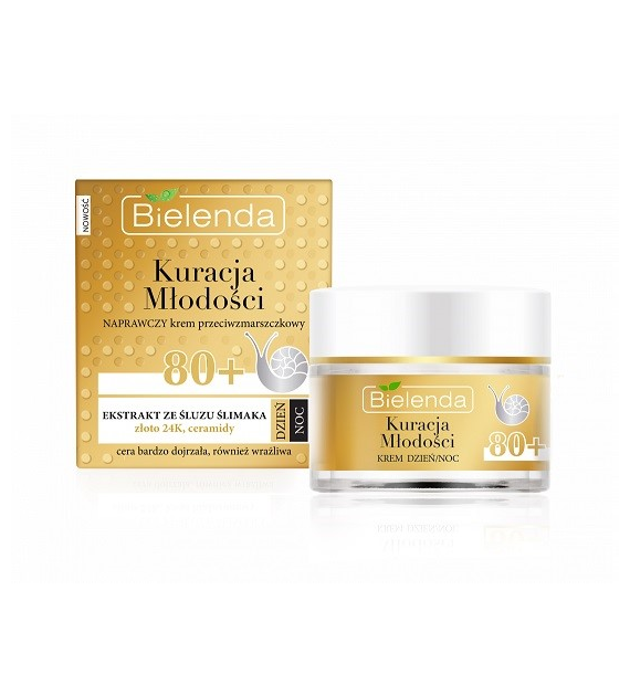 KURACJA MŁODOŚCI Naprawczy krem przeciwzmarszczkowy 80+ dzień/ noc 50ml