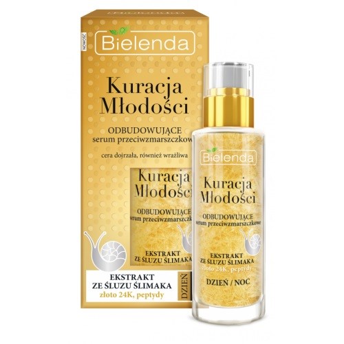 BIELENDA - KURACJA MŁODOŚCI Odbudowujące serum przeciwzmarszczkowe dzień/ noc  30 ml