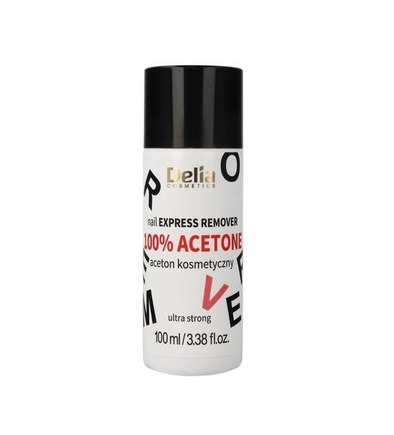 DELIA -   Nail Express Remover 100 % acetone - zmywacz d/paz butelka 100ml PL k12