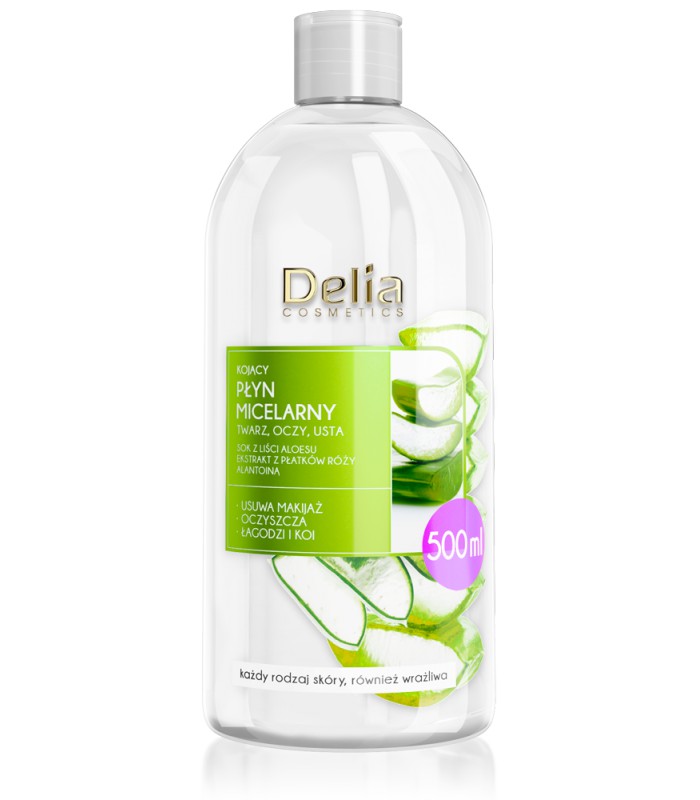 DELIA -   DC - Płyn micelarny - 02 Kojący ALOES butelka 500ml PL