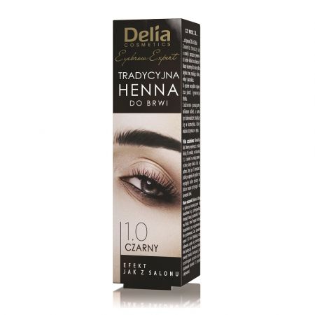 DELIA -   DC - HENNA TRADYCYJNA d/brwi 1.0 CZERŃ 2g - z eurozawieszką - PL