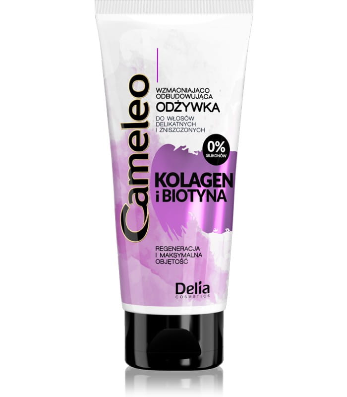 DELIA -   CAMELEO - KOLAGEN Z BIOTYNĄ - Odżywka tuba 200ml PL k6