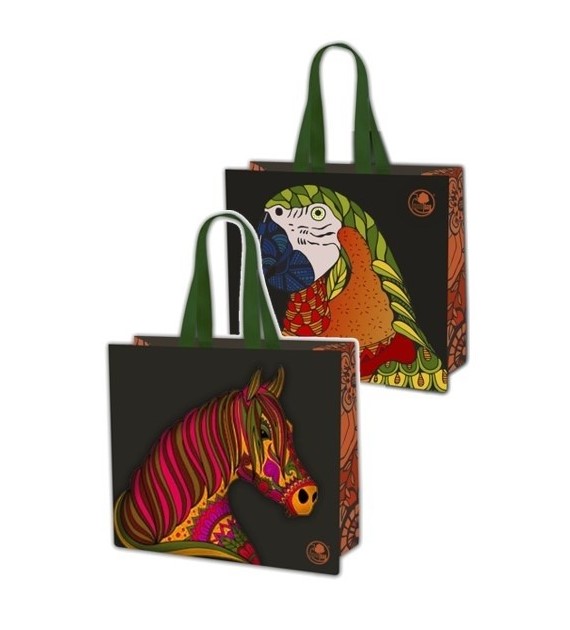 GAM Torba ekologiczna AMAZOŃSKIE MOTYWY ZWIERZĘTA rozmiar 45x40x18 /minimum 25 sztuk/*