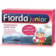 Fiorda Junior o smaku malinowym x15 pastylek