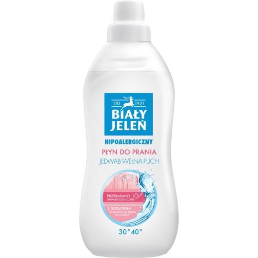 BIAŁY JELEŃ - Hipoalergiczny płyn do prania jedwab wełna puch / 1L