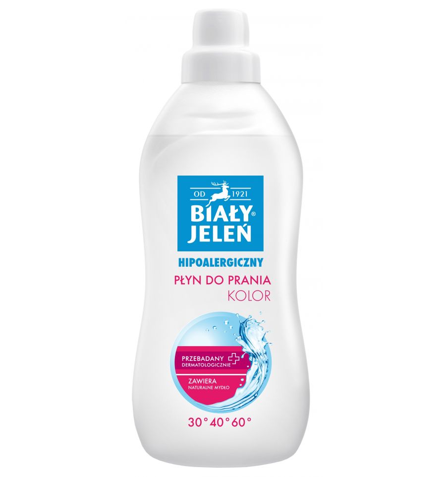 BIAŁY JELEŃ - Hipoalergiczny płyn do prania KOLOR / 1L