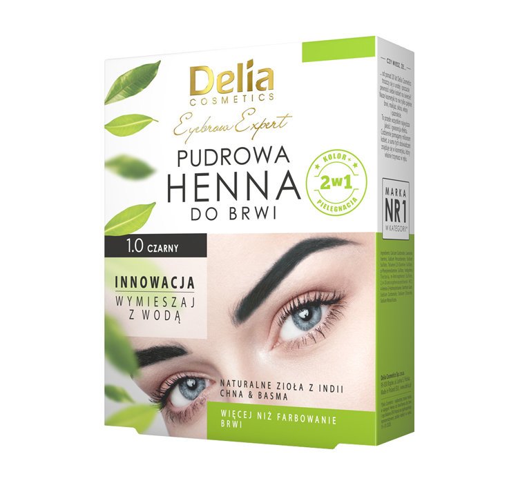 DELIA Henna Pudrowa do brwi 1.0 czarna